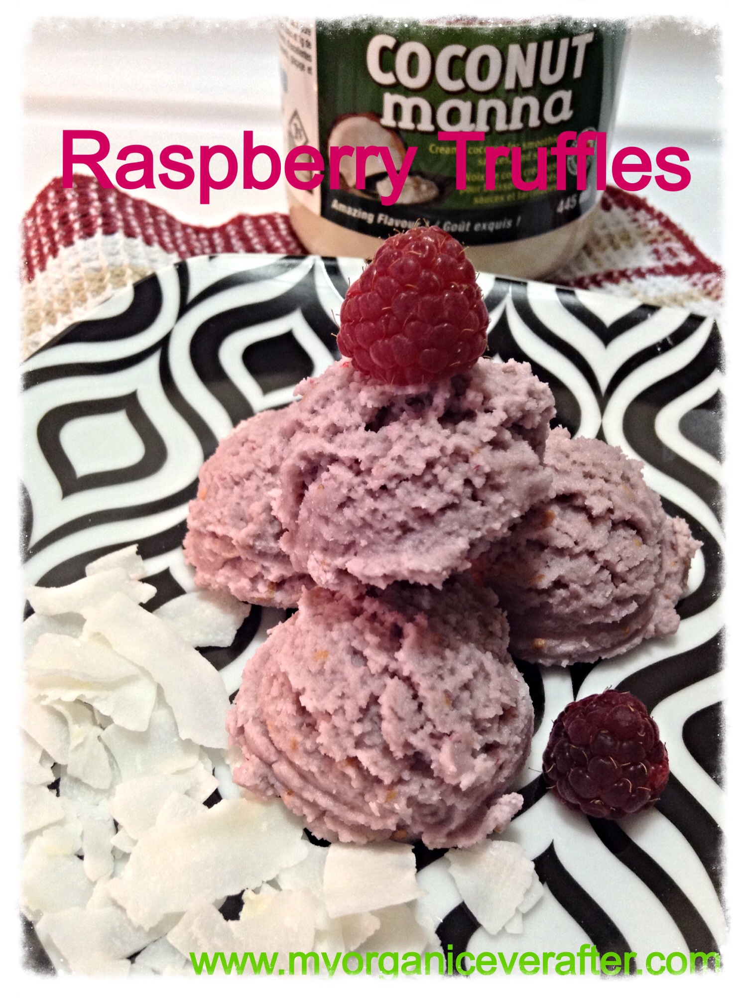 Raspberry Truffles with raspberry on top